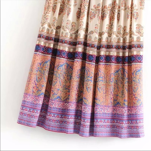 Gypsy boho broomstick skirt long maxi spell S M hippie bohemian free spirit - Picture 5 of 11